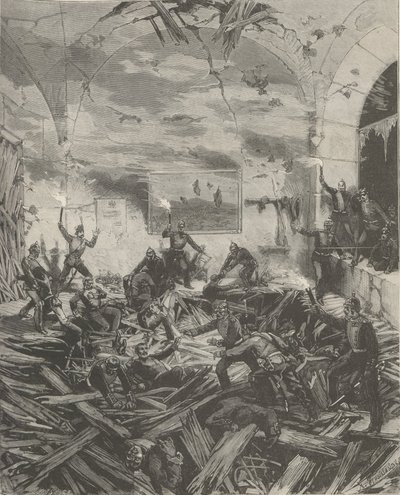 Talvipalatsi räjähdyksen jälkeen, iltana 17. helmikuuta 1880. tekijältä Frederic de Haenen