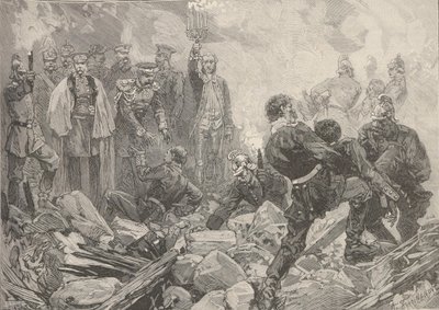 Talvipalatsi räjähdyksen jälkeen, iltana 17. helmikuuta 1880. tekijältä Frederic de Haenen