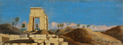 Ruins in the Desert, n. 1846-1907 (öljy aluksella) tekijältä Frederica Countess of Scarborough Drummond
