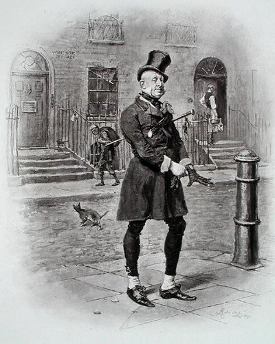 Herra Micawber Charles Dickensin 1849-50 kirjoittamasta David Copperfieldistä tekijältä Frederick (after) Barnard