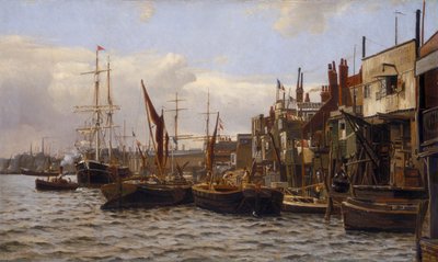 "The River at Limehouse", 1890 tekijältä Frederick A Winkfield
