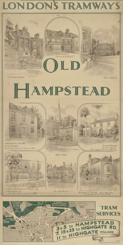 Old Hampstead, raitiovaunupalvelut tekijältä Frederick Adcock