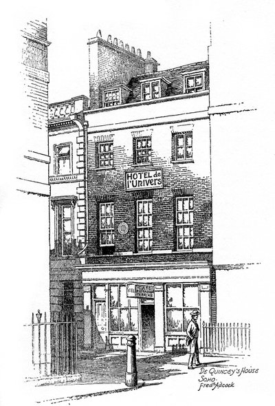 Thomas de Quinceyn talo, Soho, Lontoo, 1912 tekijältä Frederick Adcock