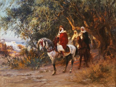 Arabit hevosen selässä, 1892 tekijältä Frederick Arthur Bridgman