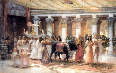 Pyhän härkä Apisin kulkue, 1800-luvun loppu tai 1900-luvun alku. tekijältä Frederick Arthur Bridgman