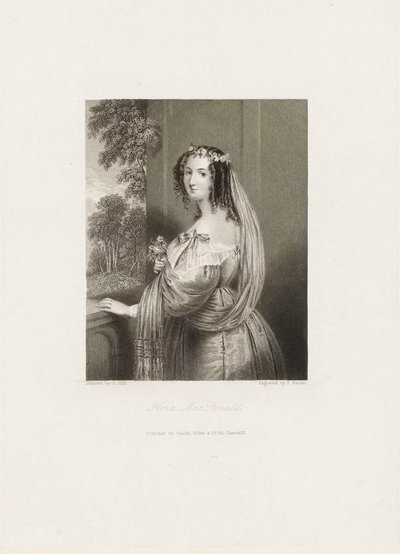 Flora MacDonald, n.1850 (vedos). tekijältä Frederick Bacon