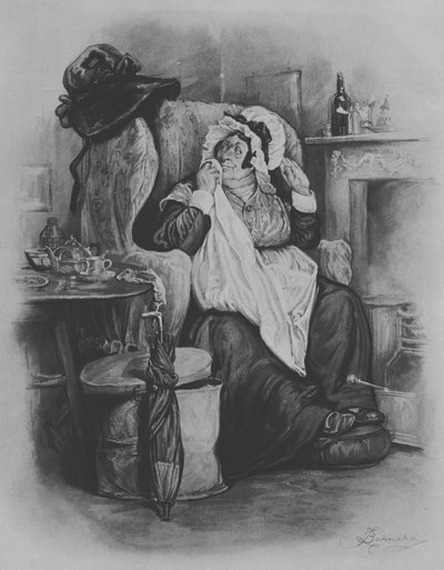 Sarah Gamp, 1880 tekijältä Frederick Barnard