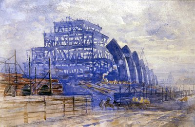 Junavajan rakentaminen, St. Pancrasin asema tekijältä Frederick Barnard