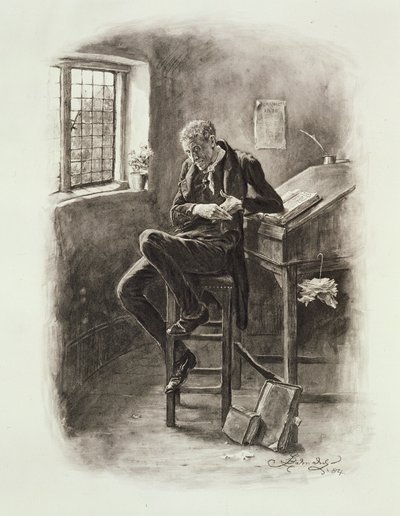 Uriah Heep, Thomas Archerin teoksesta "Charles Dickens: A Gossip about his Life", julkaistu noin 1894 tekijältä Frederick Barnard
