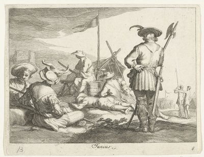 Kesäkuun kuukausi Junius (otsikko esineessä) Vuoden kuukaudet (sarjan nimi) tekijältä Frederick Bloemaert