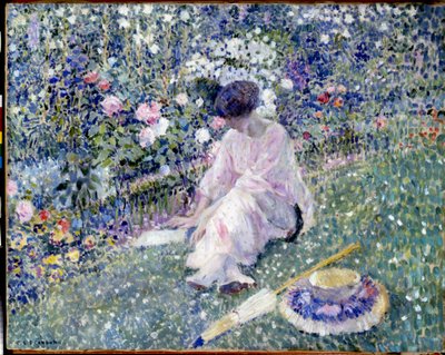 Puutarha kesäkuussa tekijältä Frederick Carl Frieseke