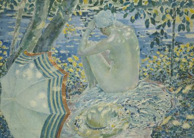 Pankissa, n.1915 (öljy kankaalle). tekijältä Frederick Carl Frieseke