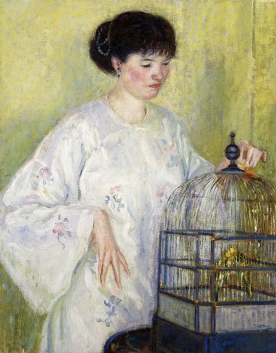 Madame Frieseken muotokuva, n. 1912-1913 (öljy kankaalle) tekijältä Frederick Carl Frieseke