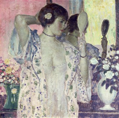 Käsipeili (öljy kankaalle) tekijältä Frederick Carl Frieseke