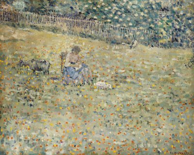 Nainen ja vuohi tekijältä Frederick Carl Frieseke