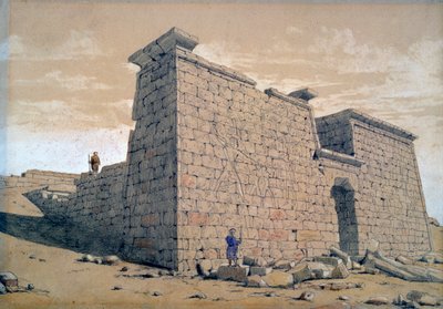 Temppeli, Nubia, Egypti, 1824 tekijältä Frederick Catherwood