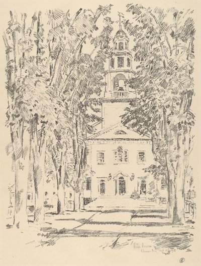 Colonial Church, Gloucester, 1918. tekijältä Frederick Childe Hassam