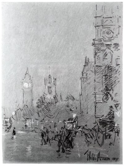 Lontoo, ilta, 1897. tekijältä Frederick Childe Hassam