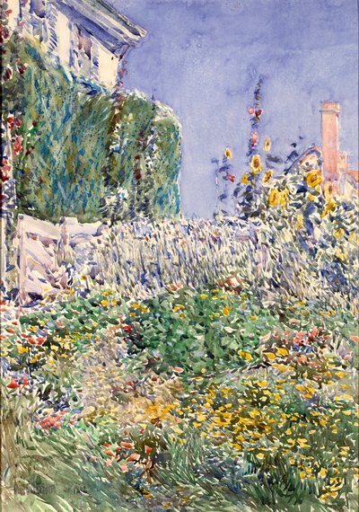 Thaxterin puutarha, 1892. tekijältä Frederick Childe Hassam
