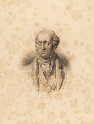 Taiteilija Sir Thomas Lawrencen muotokuva. Frederick Christians Lewisin kaiverrus Sir Thomas Lawrencen P.G. Patmoren jalokivikaappi, Ackermann, Lontoo tekijältä Frederick Christian Lewis