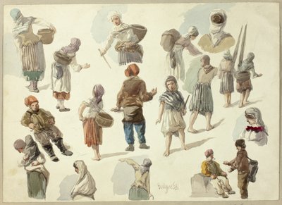 Luonnoksia talonpoikaista Boulognessa tekijältä Frederick Christian Lewis