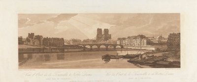 Näkymä Pont de la Tournellelle ja Notre Damelle, otettu Arsenal 1802:sta tekijältä Frederick Christian Lewis the Elder