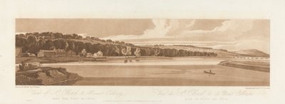 Näkymä St. Cloudille ja Golgatavuorelle Pont de Seveltä 1802; Kilpi 18 Pariisin Viewsista, Emanuel Volume -jäljitys levystä B1981.25.2627 tekijältä Frederick Christian Lewis the Elder