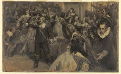 Kohtaus parlamenttitalossa, 2. maaliskuuta 1629 tekijältä Frederick Coffay Yohn