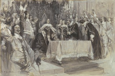 Cromwellin toinen asennus suojelijaksi Westminster Hallissa, 26. kesäkuuta 1657 tekijältä Frederick Coffay Yohn