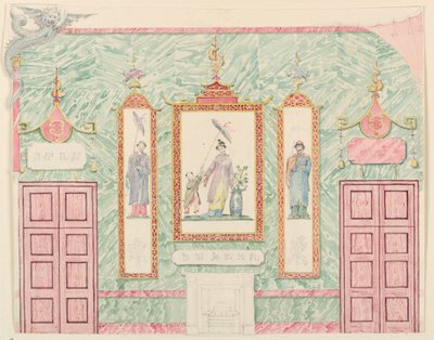 Wall Elevation, luultavasti juhlasaliin, Royal Pavilion, Brighton tekijältä Frederick Crace
