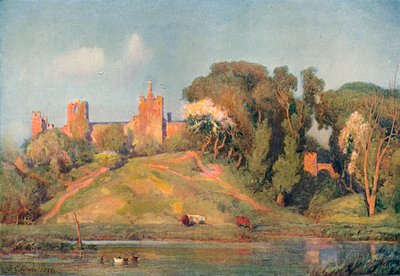 Muinainen linnoitus Suffolkissa, vuodelta 1899 tekijältä Frederick George Cotman