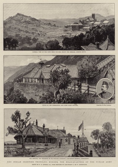 Intian rajaongelmat, Murree, Punjabin armeijan päämaja tekijältä Frederick George Cotman