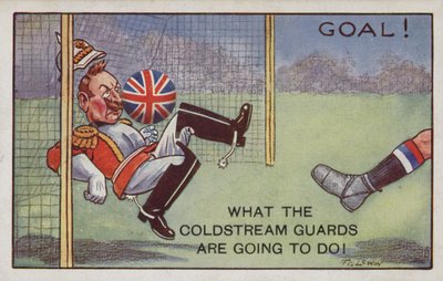 Coldstreamin vartija potkaisee maalin Kaiseria vastaan tekijältä Frederick George Lewin