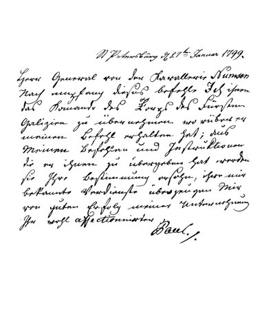 Venäjän keisarin Paavali I:n kirje kenraali Numsenille, 1799 1865. tekijältä Frederick George Netherclift