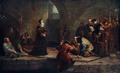 Thomas Cranmer Petturien portilla, 1553 1926. tekijältä Frederick Goodall
