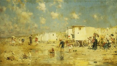 Ranta Scheveningenissä, Hollannissa, tekijältä Frederick Hendrick Kaemmerer