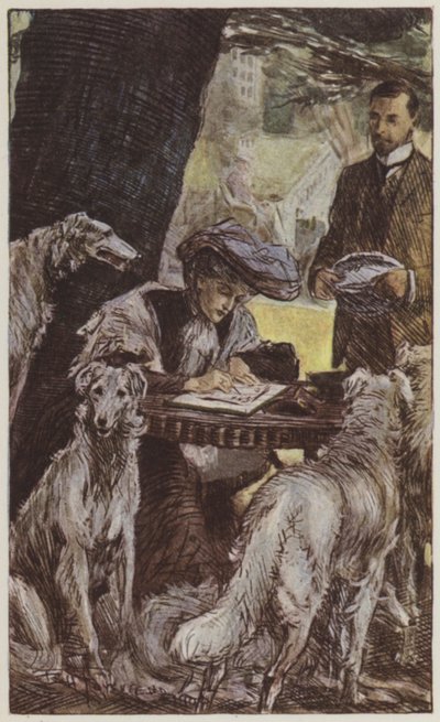 Rudyard Kiplingin kuvitus Heille (väri litho) tekijältä Frederick Henry Townsend