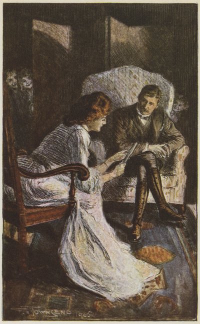 Rudyard Kiplingin kuvitus Heille (väri litho) tekijältä Frederick Henry Townsend