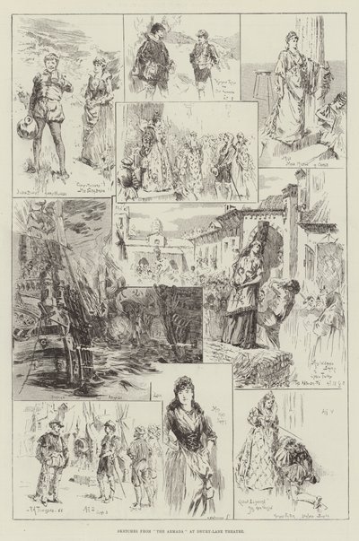 Sketsejä Drury-Lane-teatterin Armadasta tekijältä Frederick Henry Townsend