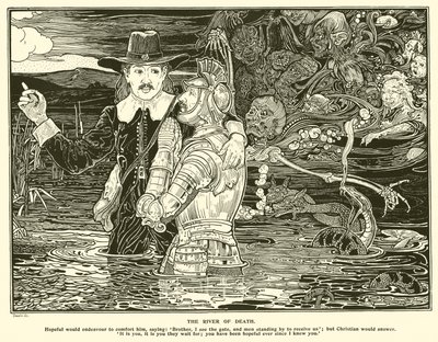 Kuoleman joki (kaiverrus) tekijältä Frederick Hurten Rhead
