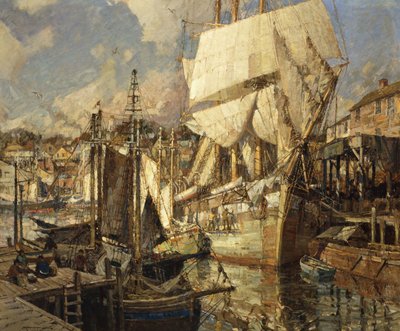 Cadizin suolalaiva, Gloucesterin satama tekijältä Frederick John Mulhaupt