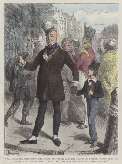 David Copperfieldin kuvitus tekijältä Frederick L. Bernard