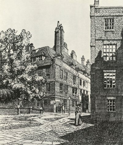 Cliffords Inn Lontoon Cityssä, 1903, 1934. tekijältä Frederick Landseer Maur Griggs