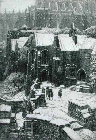 Almonry, Chipping Campden 1925 (etsaus) tekijältä Frederick Landseer Maur Griggs