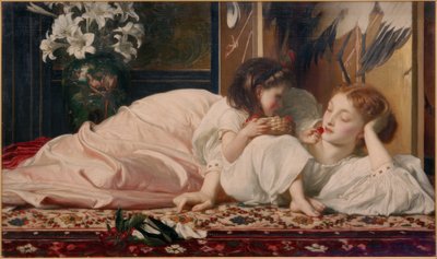 Äiti ja lapsi (kirsikat) tekijältä Frederick Lord Leighton