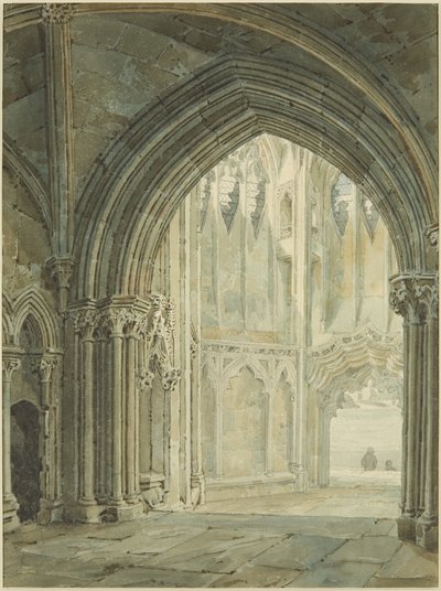 St Mary Redcliffen pohjoiskuistin sisätilat tekijältä Frederick Mackenzie