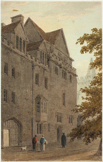 Old Magdalen Hall from the Gravel Walk Burnt Down A.D. tekijältä Frederick Mackenzie