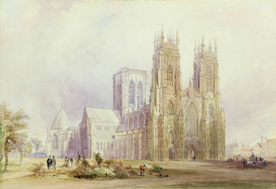 York Minster: näkymä luoteeseen tekijältä Frederick Mackenzie