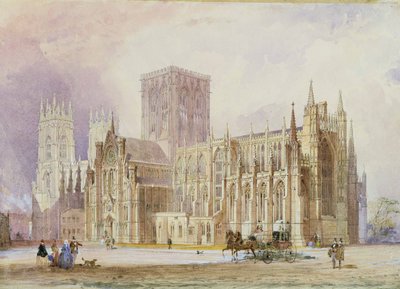 York Minster: näkymä etelään tekijältä Frederick Mackenzie