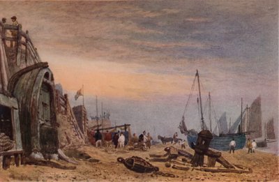 Brighton Beach, hämärän poisto, c1820 tekijältä Frederick Nash